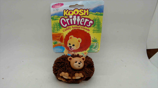 Vintage 1993 Koosh Critters Bear Cub – OddzOn – Original Card – 90s Toy Collectible