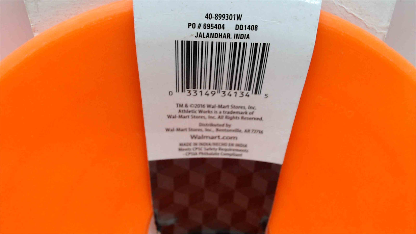 Athletic Works Orange Disc Cones – 2 Packs of 4 (8 Total) – Low-Profile Flexible Field Marker Cones