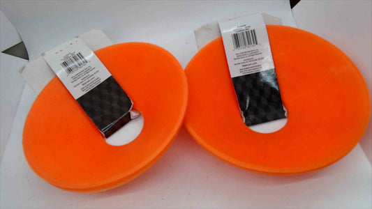 Athletic Works Orange Disc Cones – 2 Packs of 4 (8 Total) – Low-Profile Flexible Field Marker Cones