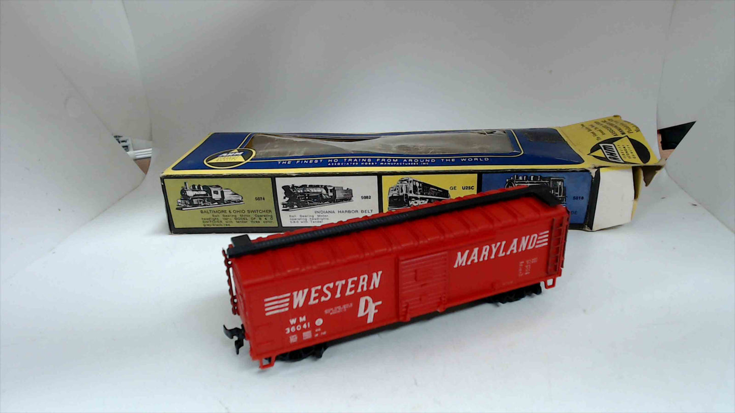 AHM Western Maryland HO Scale Model Railroad Train Box Car Freight