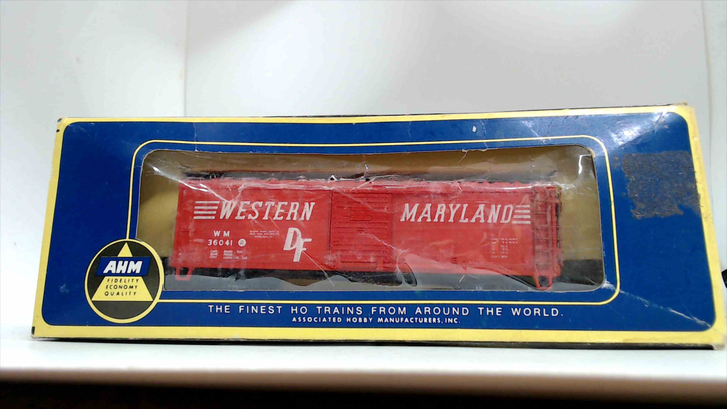 AHM Western Maryland HO Scale Model Railroad Train Box Car Freight