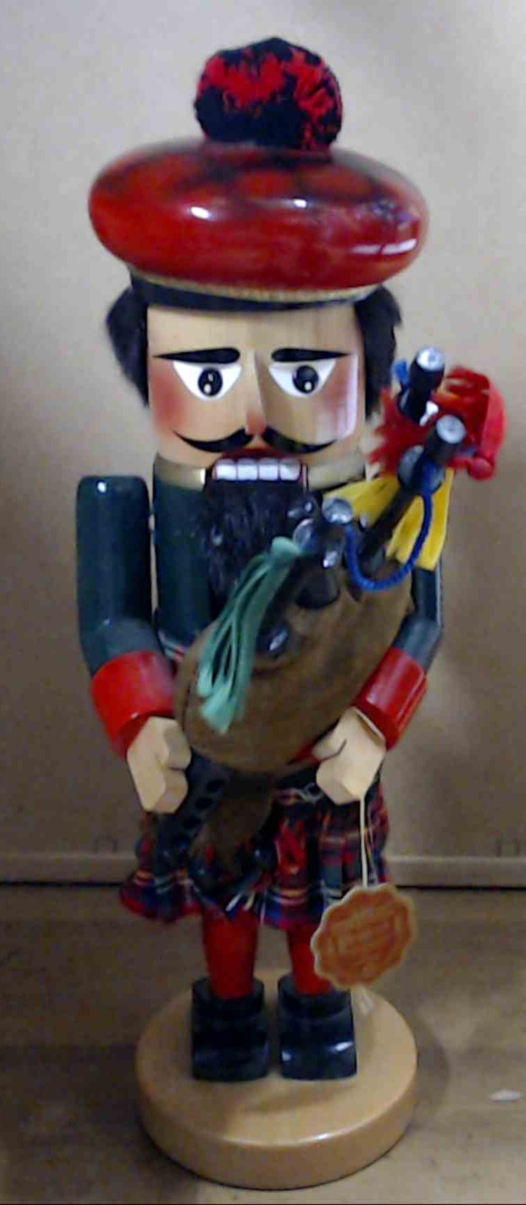 Steinbach Wood Nutcracker Scottish Bag Pipes Volkskunst Germany