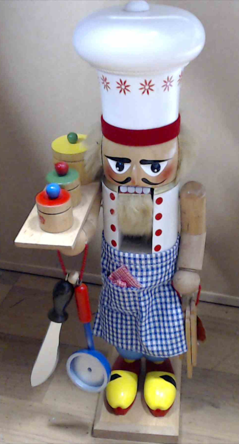 Steinback Volkskunst Germany Big Chef Nutcracker — Hand-Carved Wooden Figure
