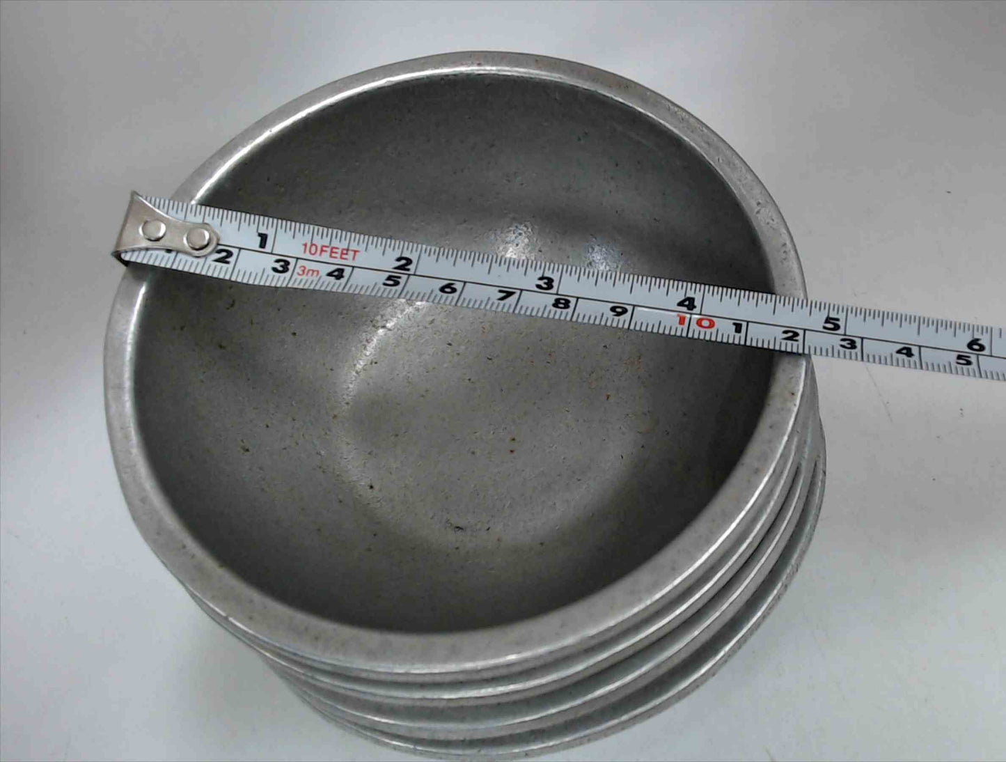 Lot of 4 Pewter Small Bowls 4 3/4" Unmarked