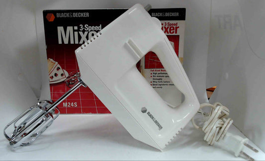 Vintage Black & Decker 3 Speed Hand Mixer with Box M24S