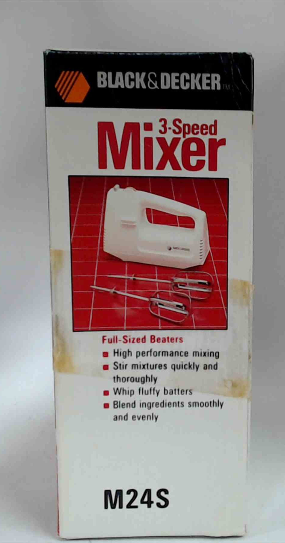 Vintage Black & Decker 3 Speed Hand Mixer with Box M24S
