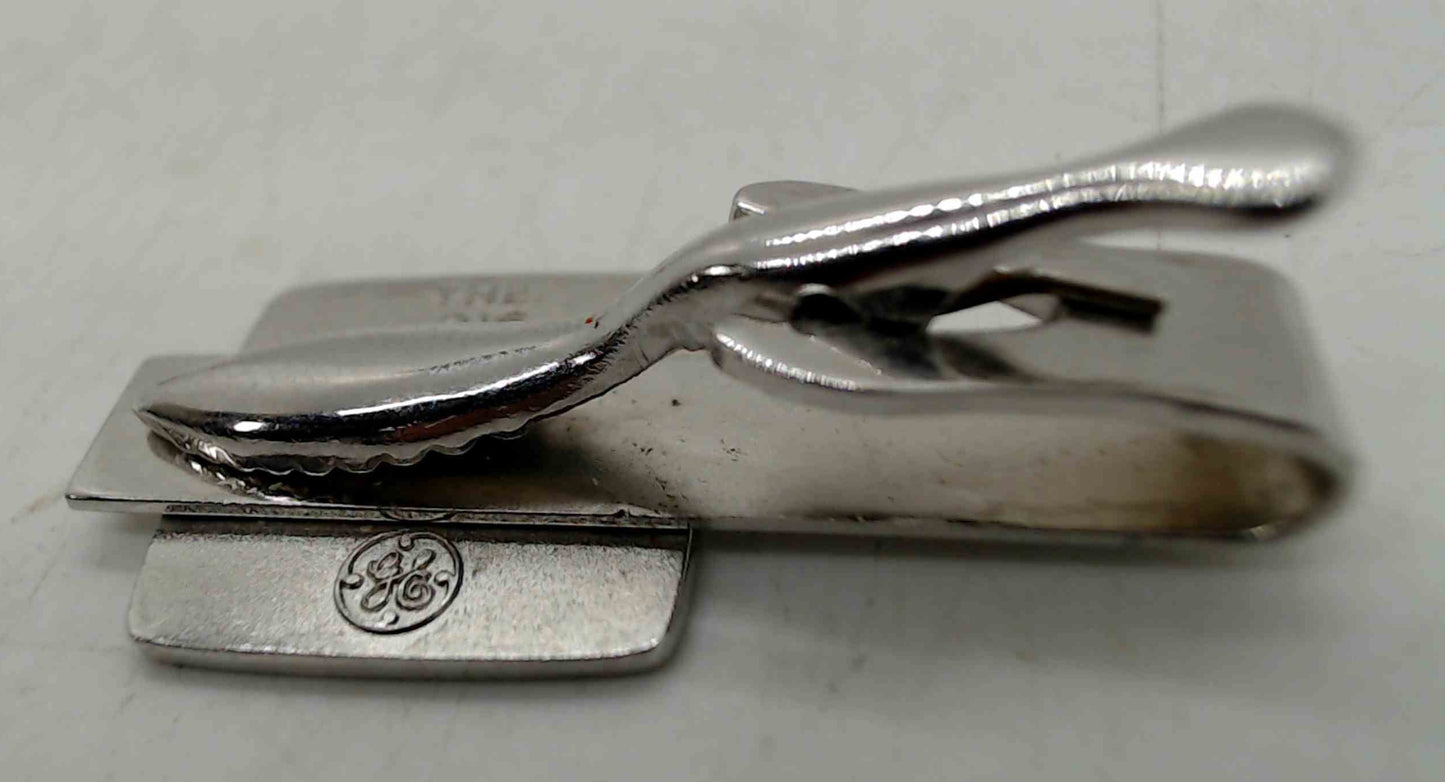 Vintage GE General Electric Tie Clip Pin THE BIG LOOK D-C Volts Amperes Panel Meter