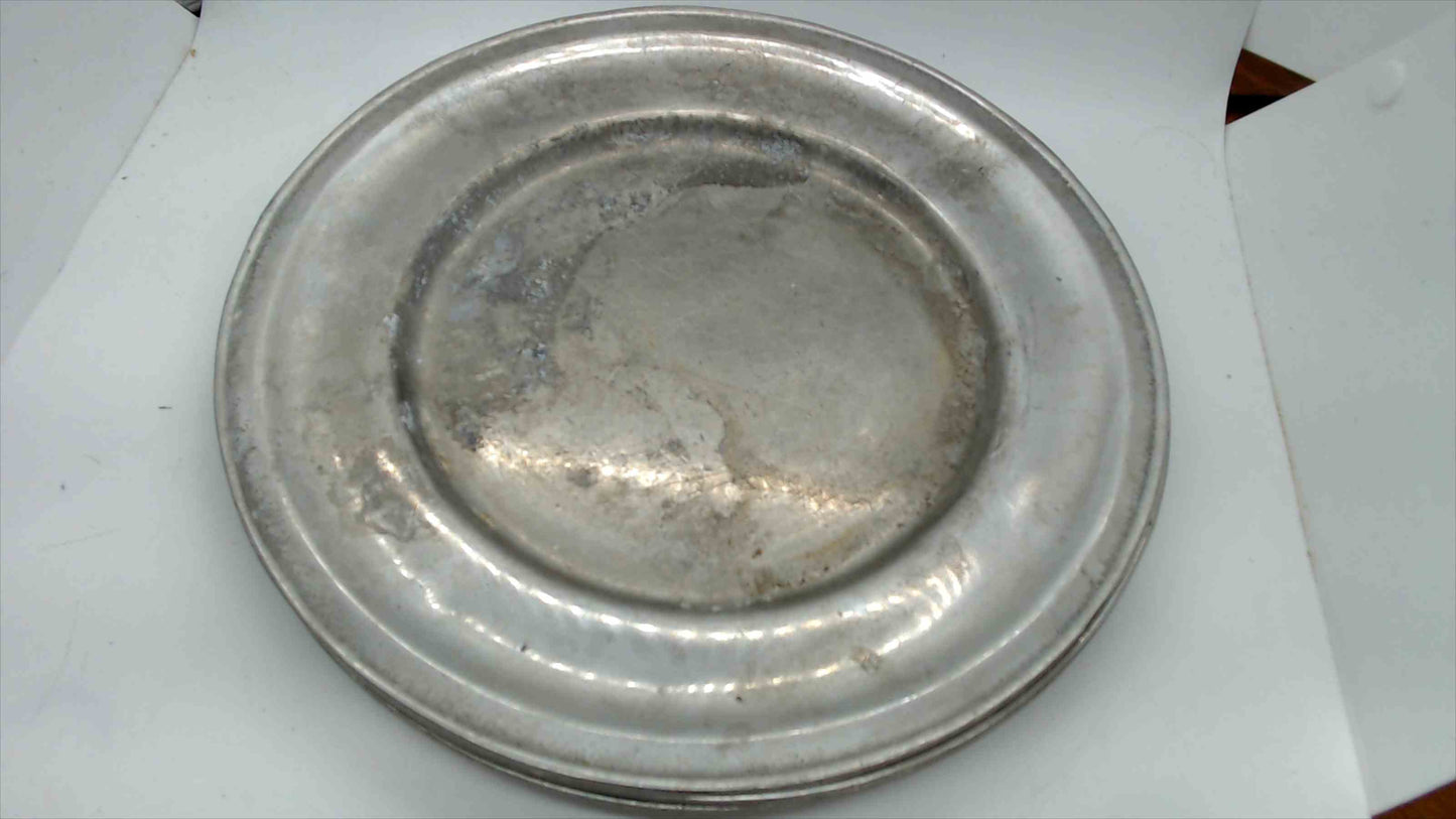 Lot of 3 Vintage Wilton Pewter 11" Dinner Plates RWP Columbia, PA USA