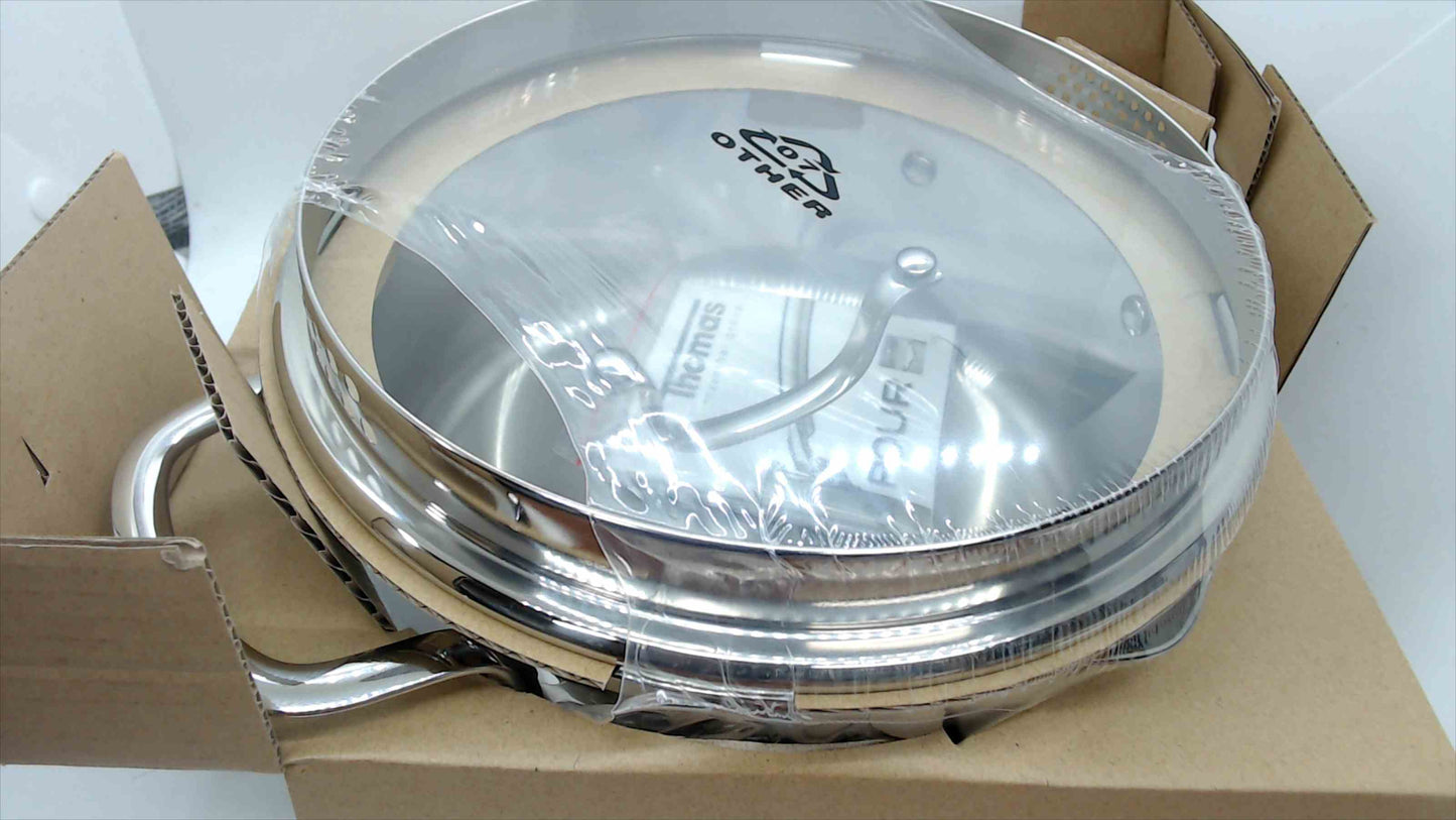 Thomas Rosenthal Group Stainless Steel Cook & Pour 5 qt Dutch Oven w/ glass 9.5" lid