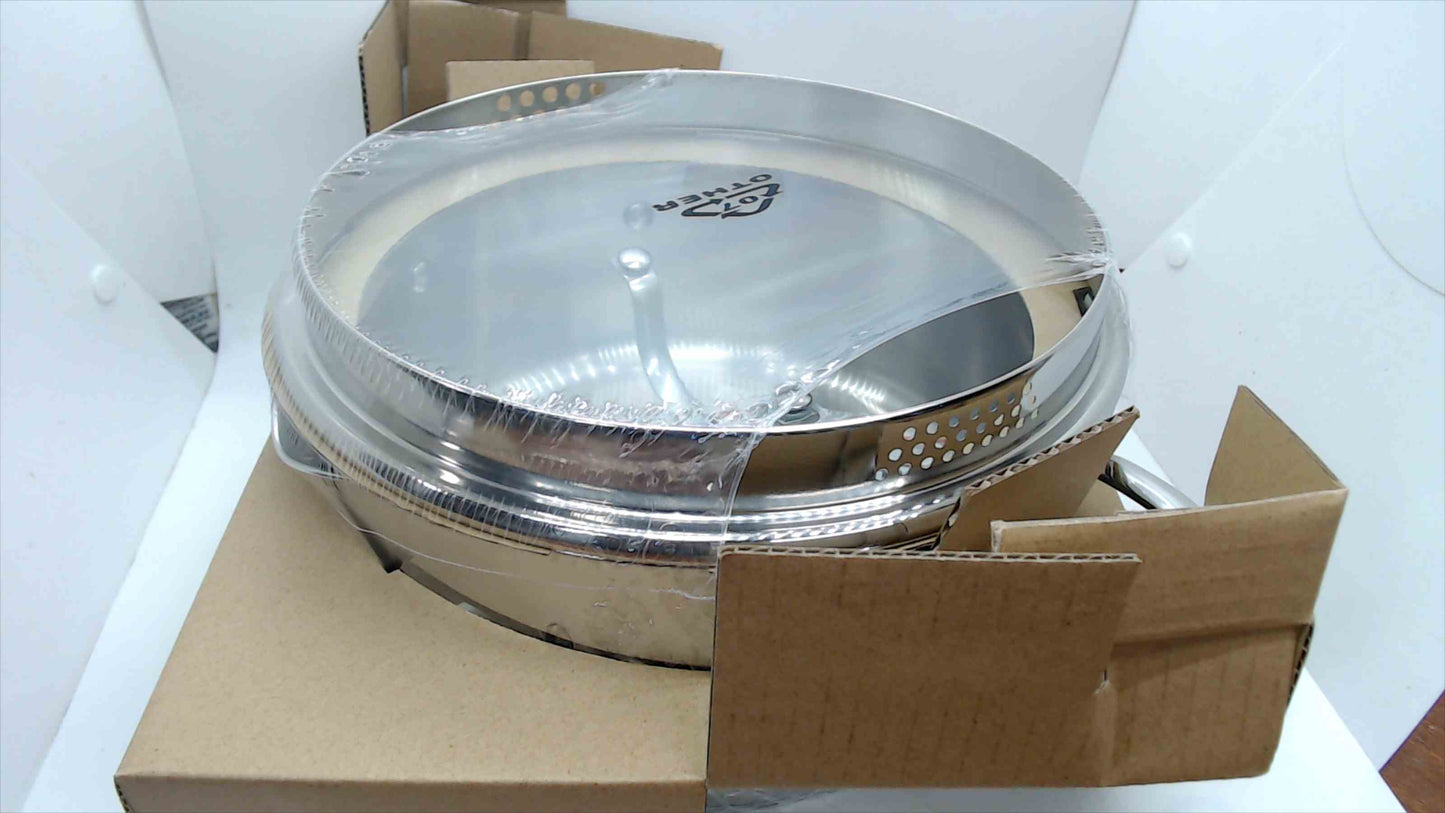 Thomas Rosenthal Group Stainless Steel Cook & Pour 5 qt Dutch Oven w/ glass 9.5" lid