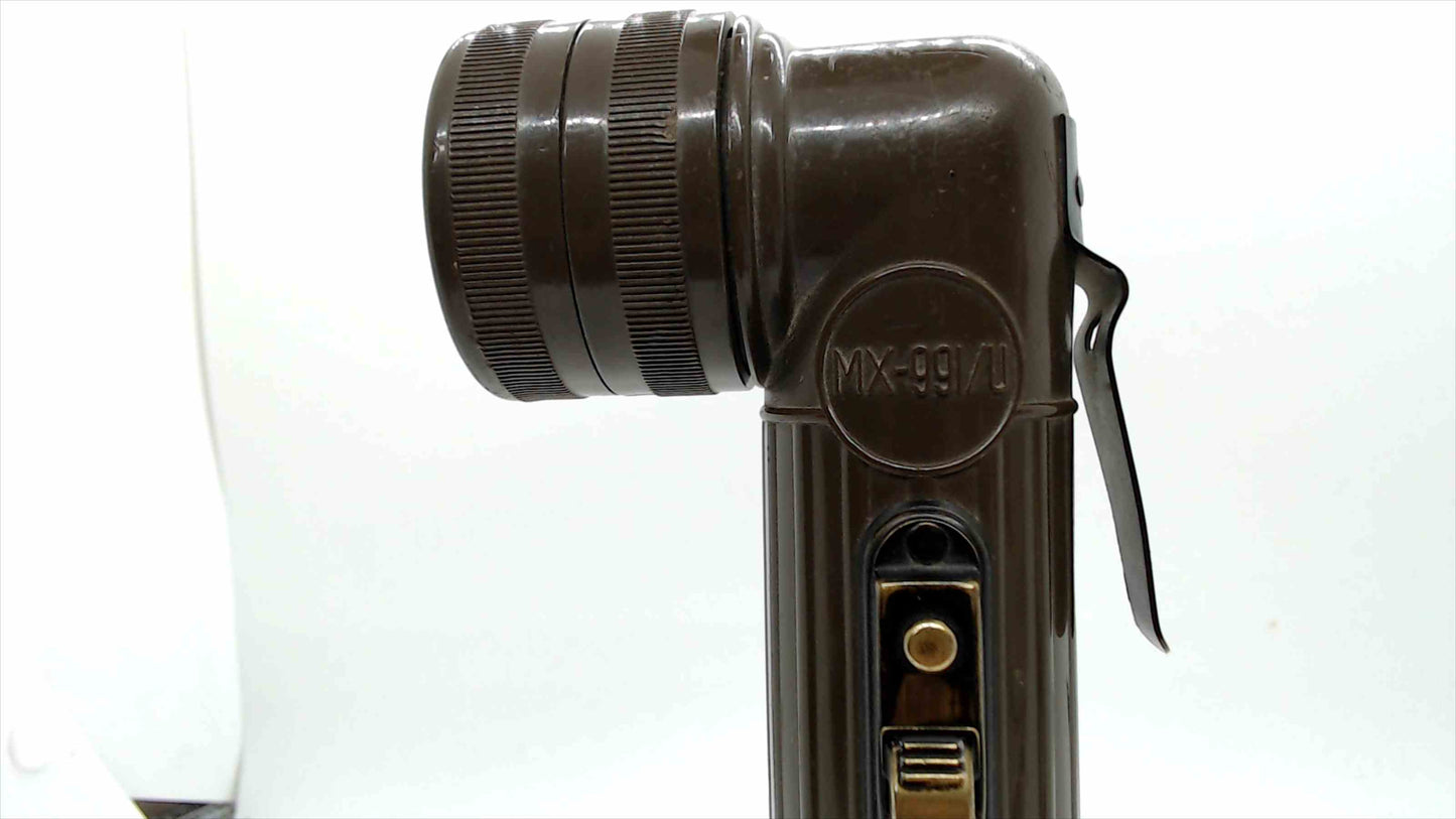 US Army 90 Angle Head Olive Green Flashlight Model MX-991/U by BRIGHT STAR