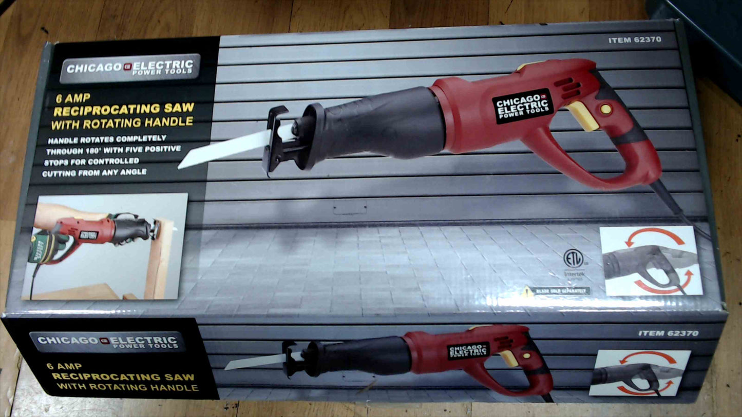 6 Amp Reciprocating Saw with Rotating Handle Chicago Electric Corded