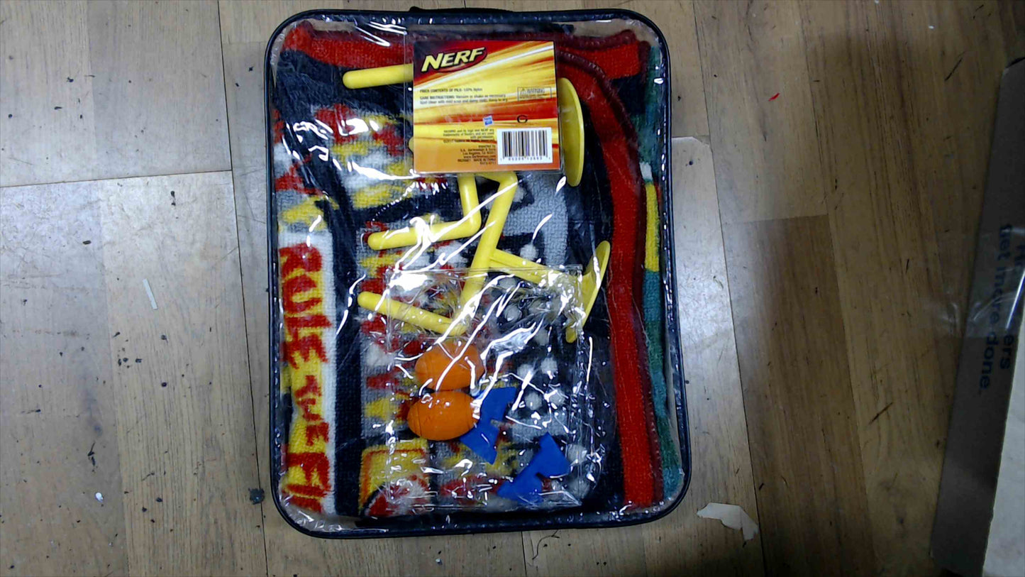 NERF Game Rug Indoor Football Toss Game USED