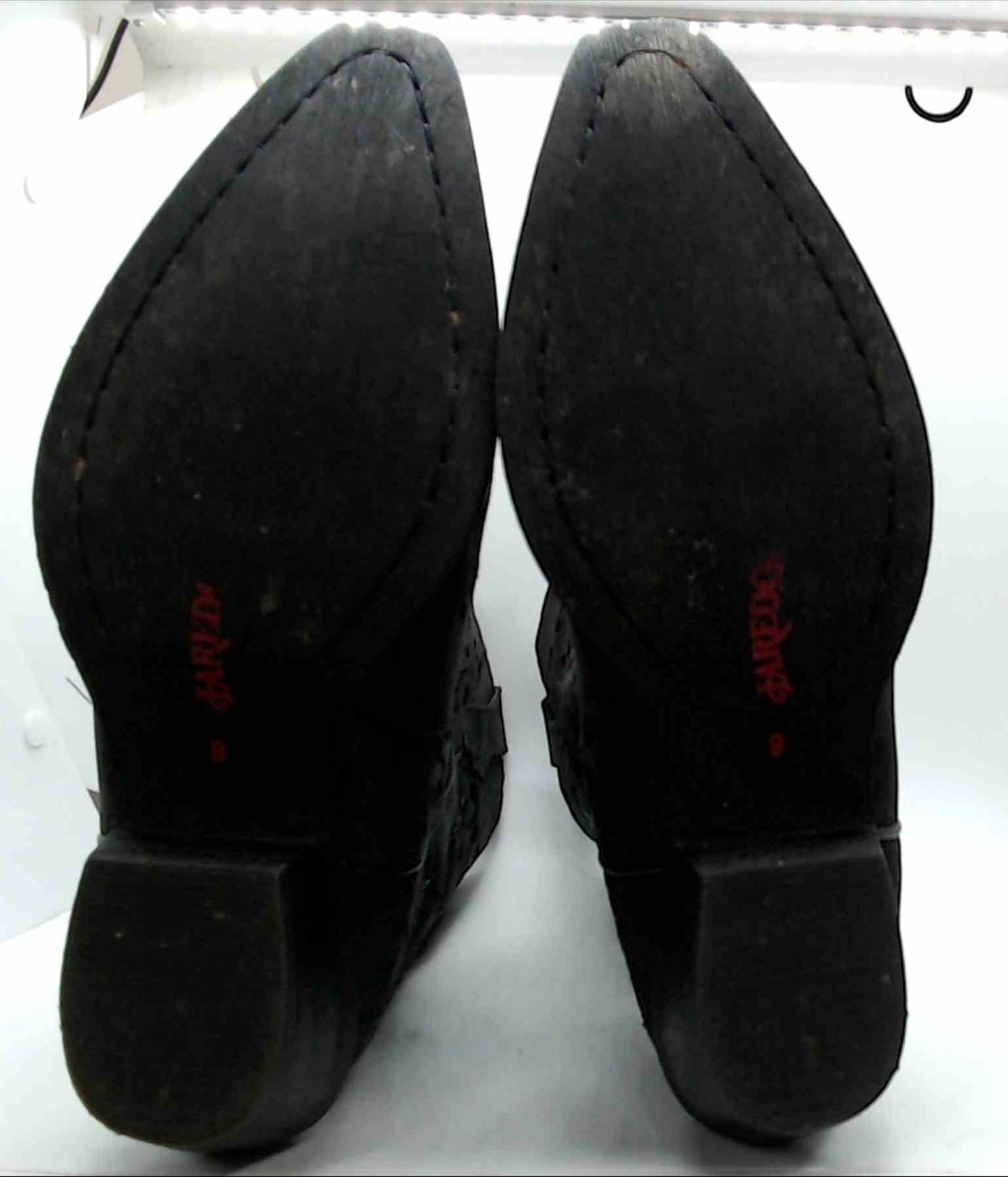 Laredo Black Womens Cowboy Boots with Sequin Stars and embroidered leaves Size 9 M