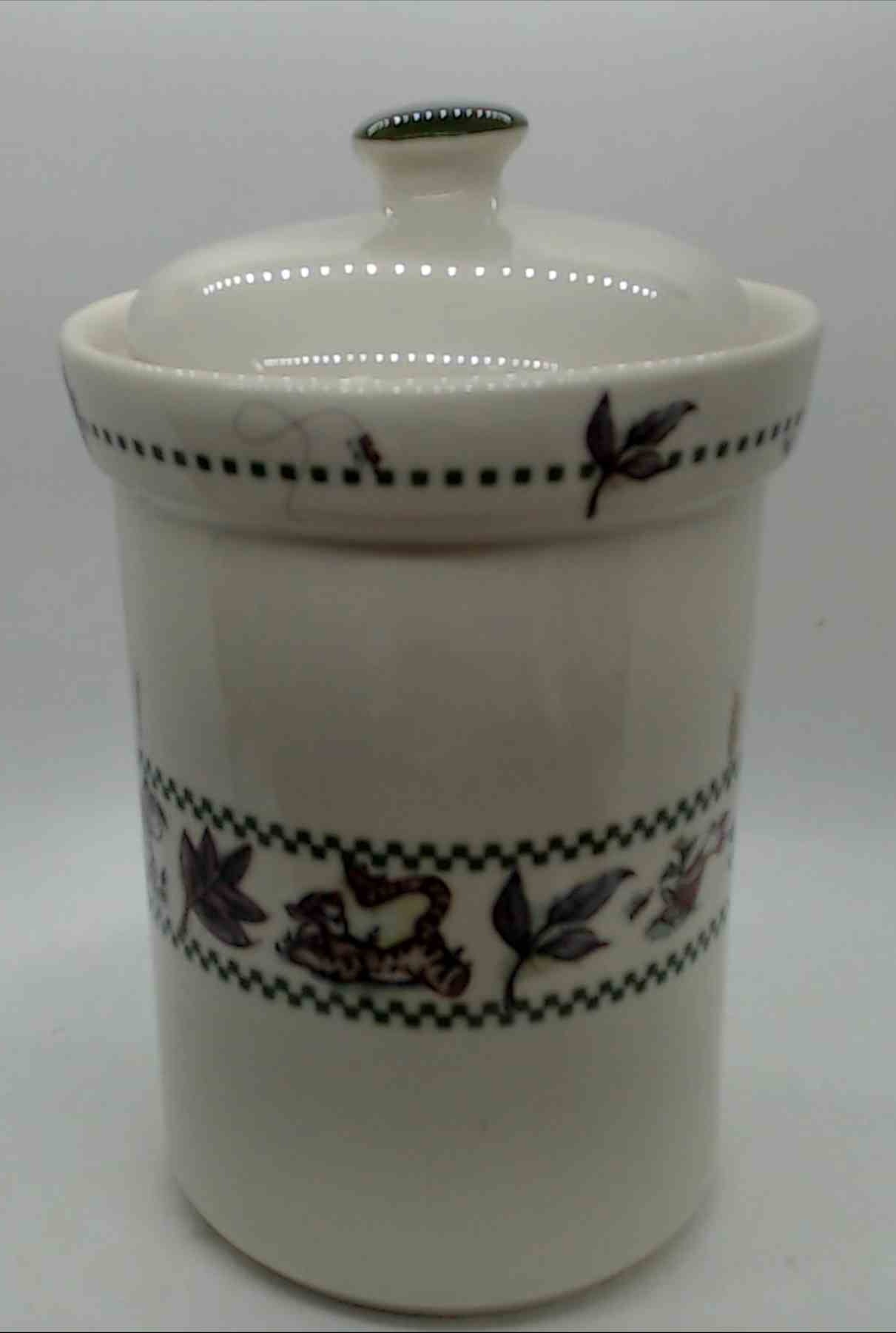 Winnie the Pooh Works Stoneware Jar with lid 8"tall 5" wide