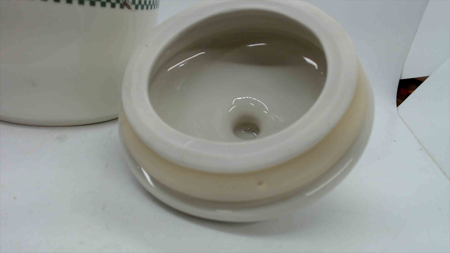 Winnie the Pooh Works Stoneware Jar with lid 8"tall 5" wide