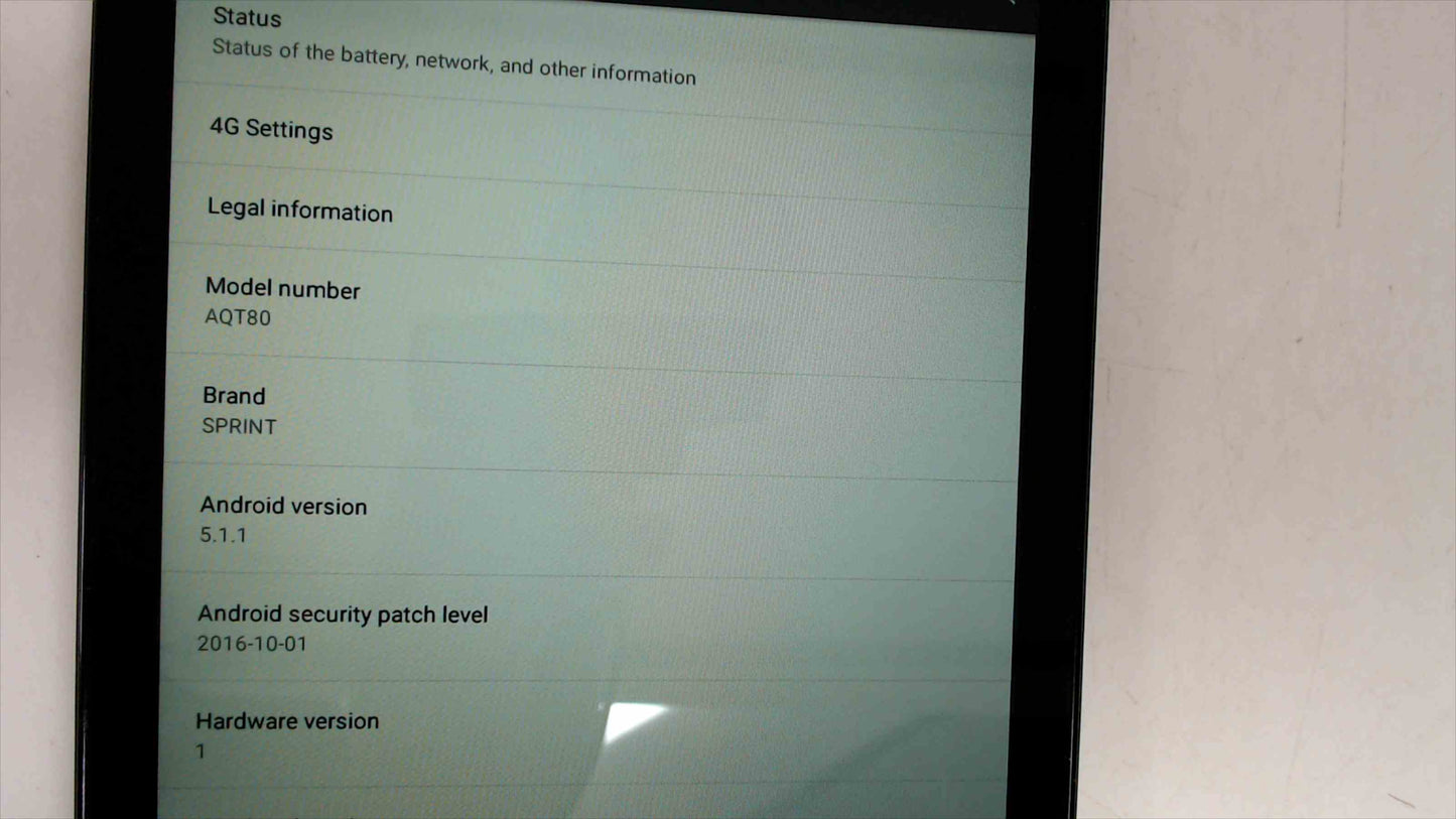 Sprint Slate 8 (AQT82) 16GB - Black (Sprint) 8" Android Tablet 60955