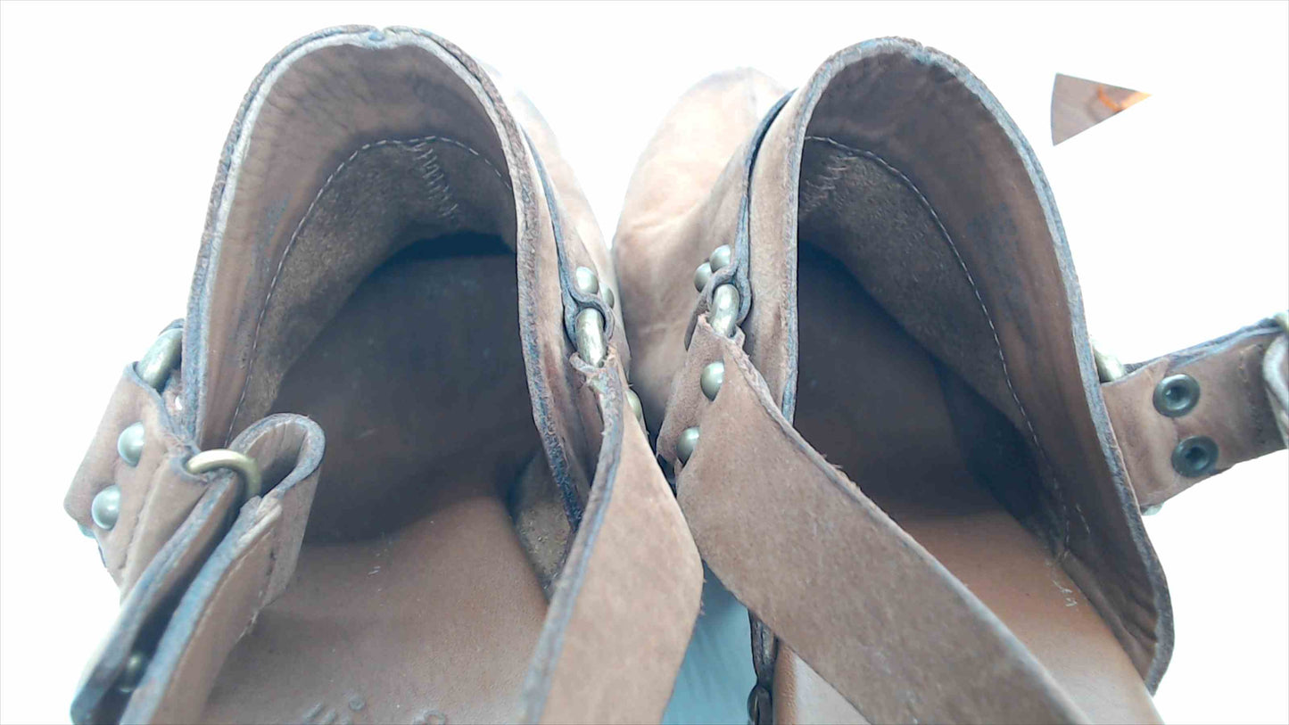 Korks Tammy Suede leather heeled sling back mule clogs Size 9
