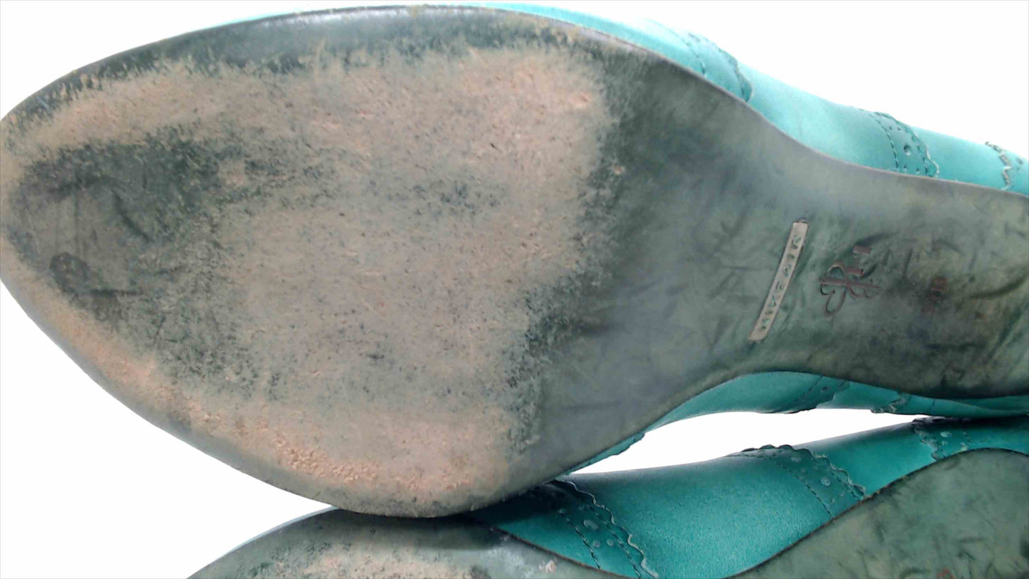 Cole Haan Turquoise or Green Leather Nikeair Oxford Pumps high heel size 9.5B