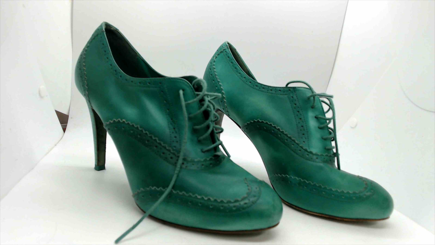 Cole Haan Turquoise or Green Leather Nikeair Oxford Pumps high heel size 9.5B