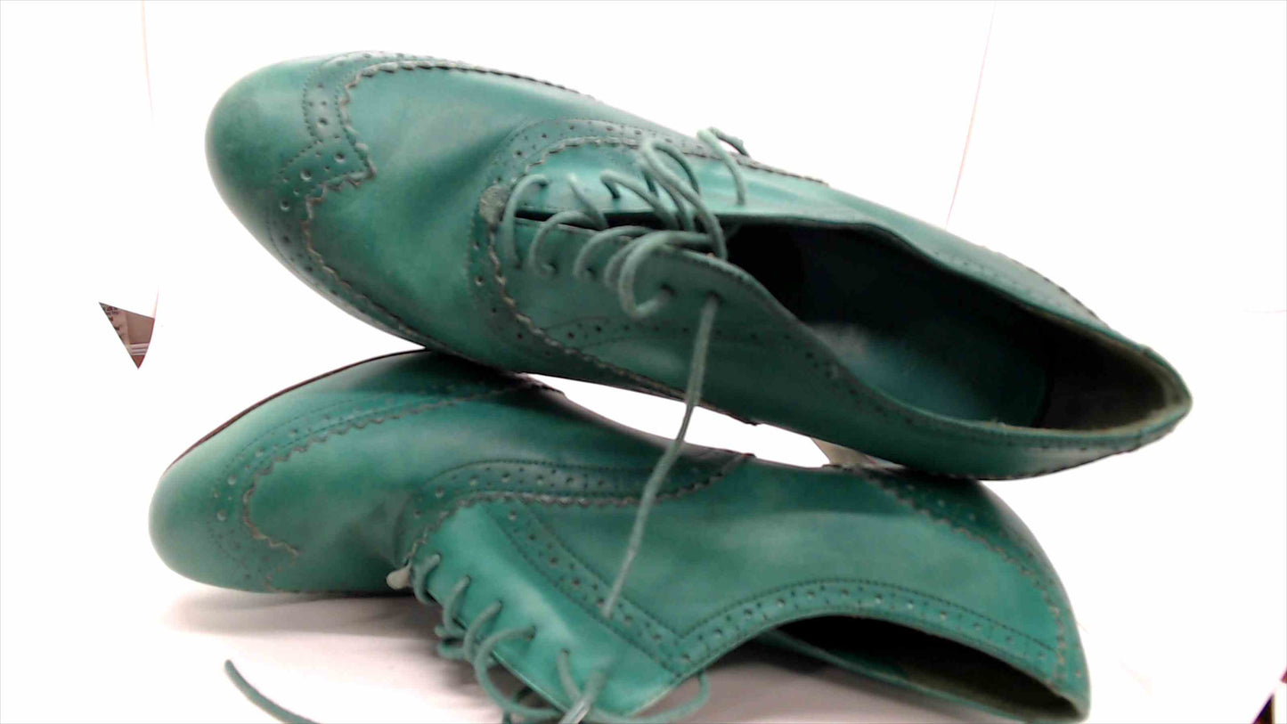 Cole Haan Turquoise or Green Leather Nikeair Oxford Pumps high heel size 9.5B