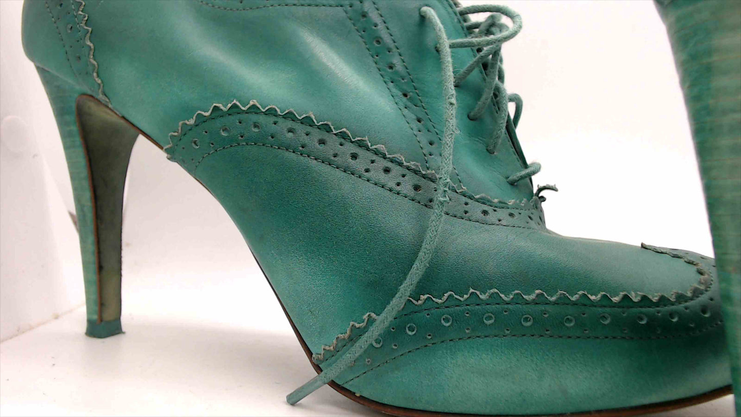 Cole Haan Turquoise or Green Leather Nikeair Oxford Pumps high heel size 9.5B