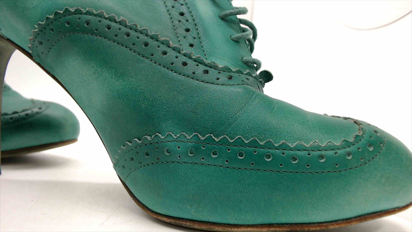 Cole Haan Turquoise or Green Leather Nikeair Oxford Pumps high heel size 9.5B