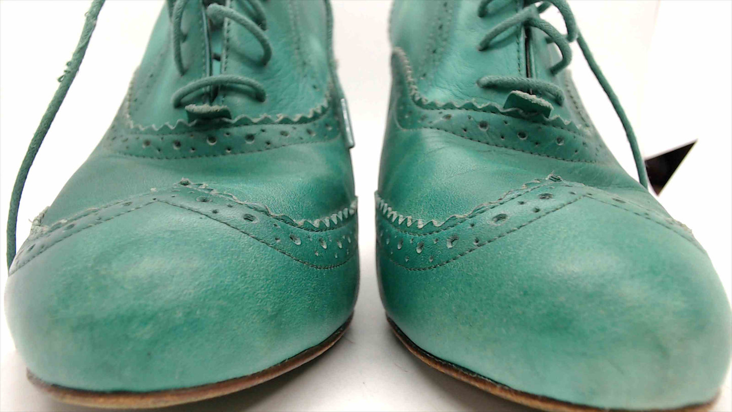 Cole Haan Turquoise or Green Leather Nikeair Oxford Pumps high heel size 9.5B