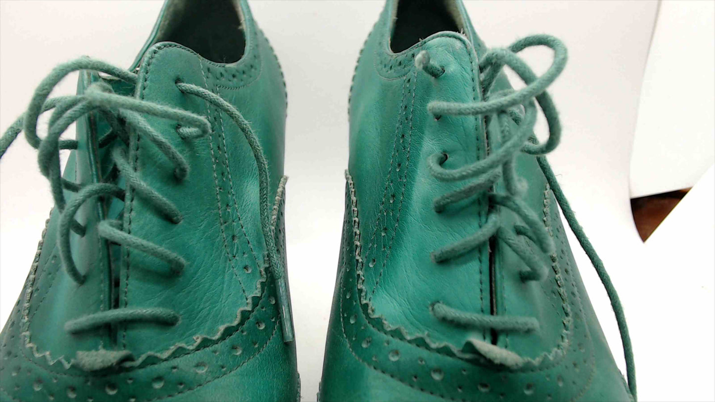 Cole Haan Turquoise or Green Leather Nikeair Oxford Pumps high heel size 9.5B
