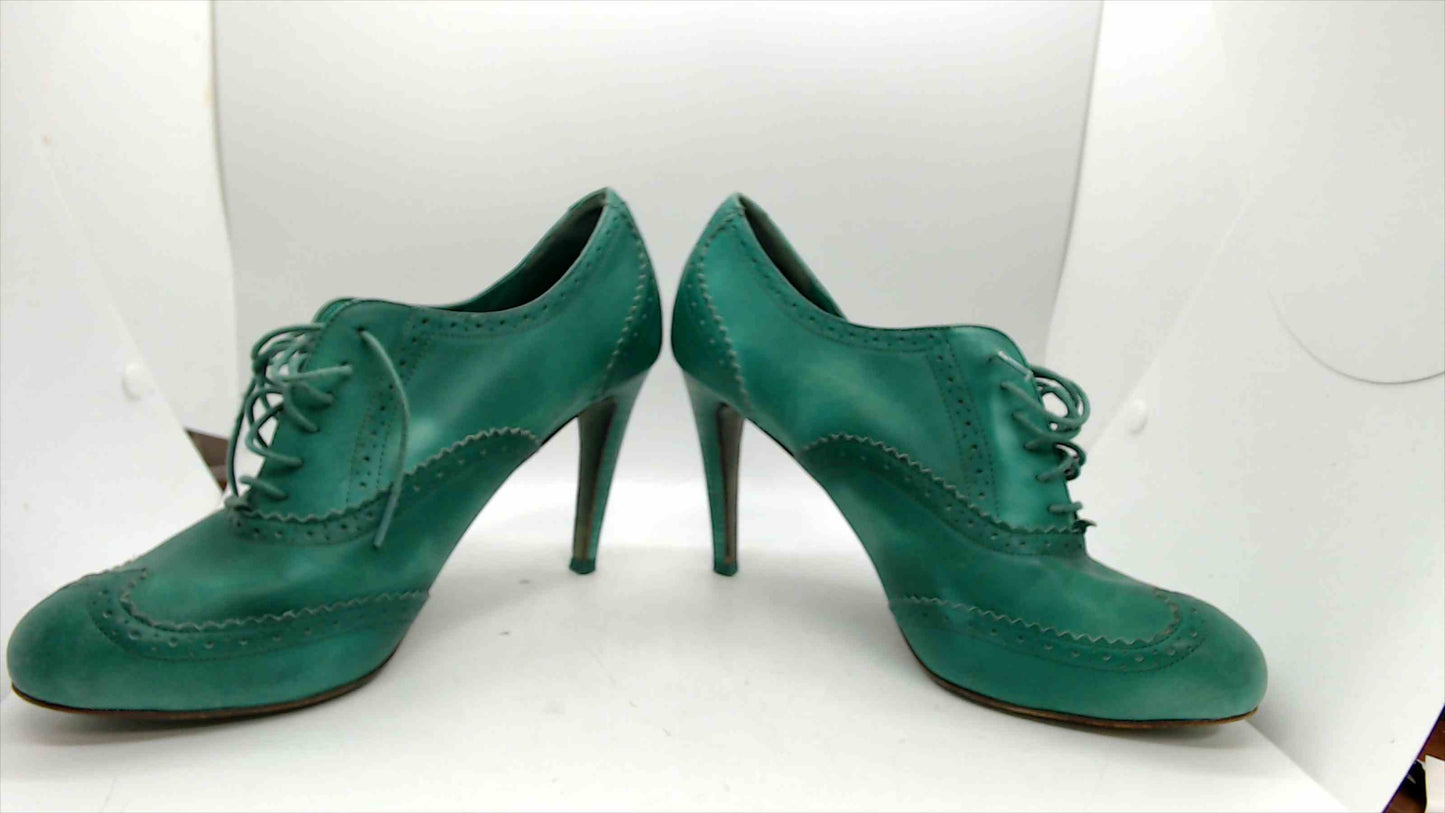 Cole Haan Turquoise or Green Leather Nikeair Oxford Pumps high heel size 9.5B