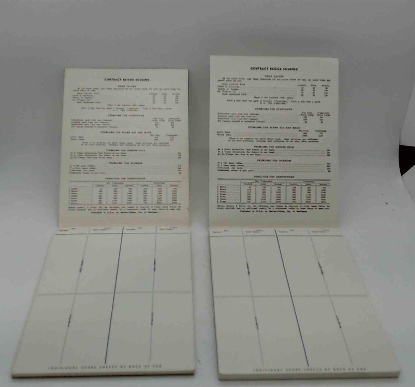 Lot of 5 Bridge Score pads New and Used