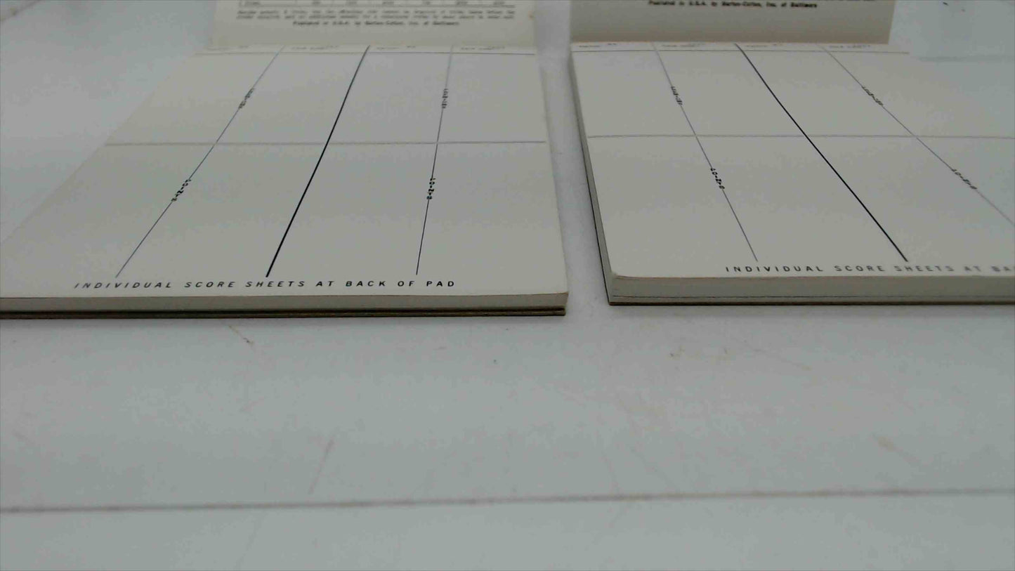 Lot of 5 Bridge Score pads New and Used
