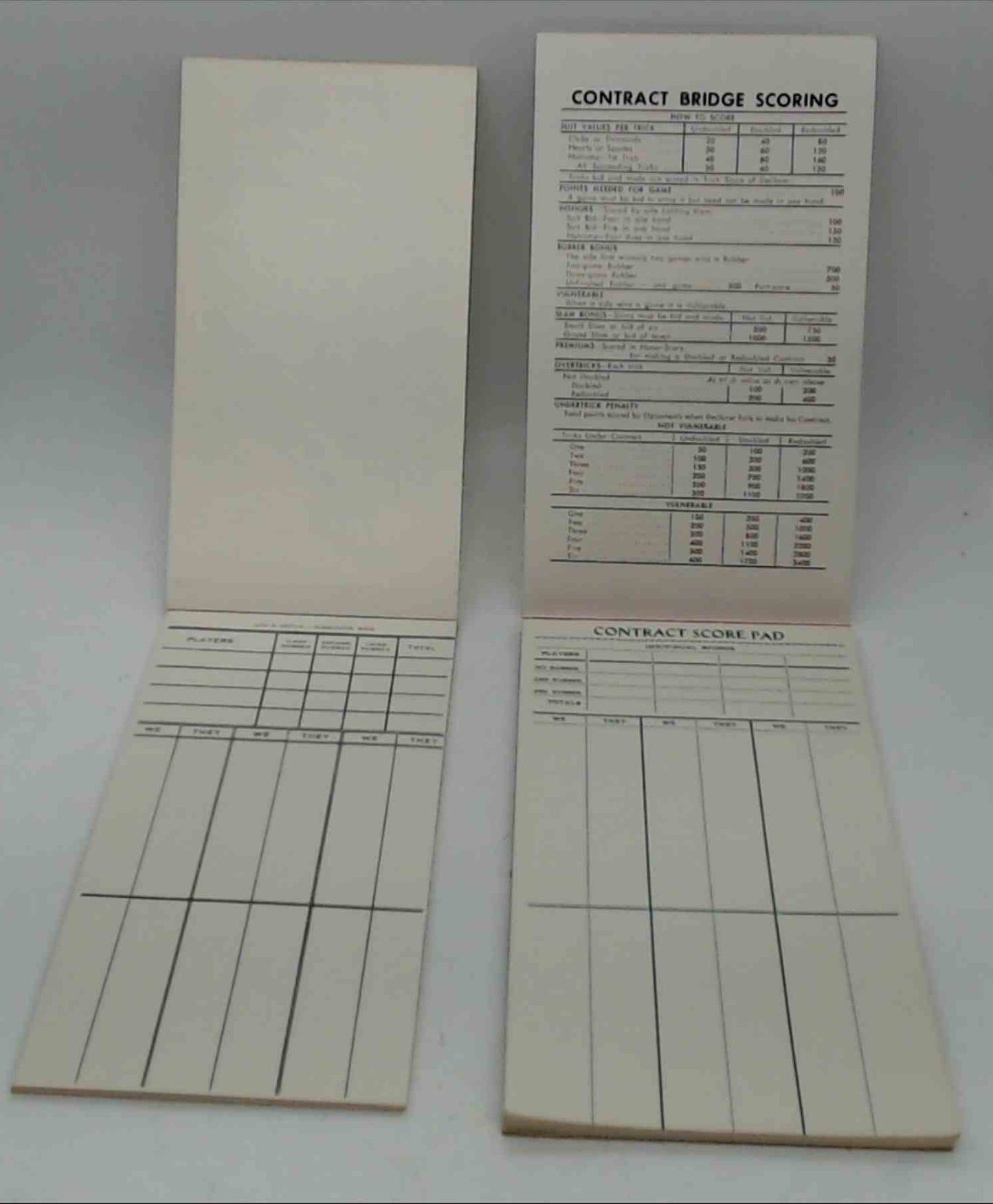 Lot of 5 Bridge Score pads New and Used