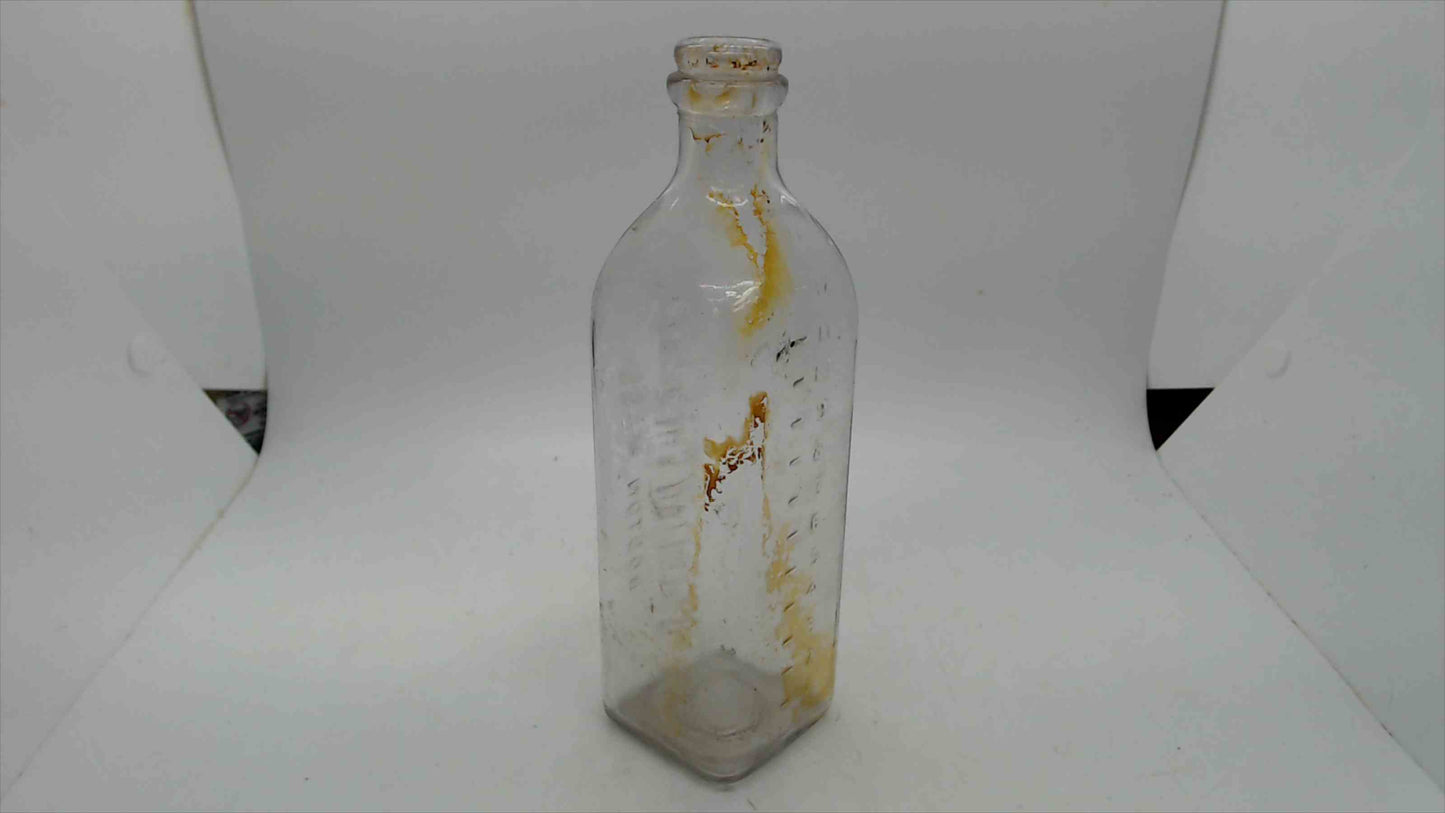 Antique EMBALMING Fluid Bottle Egyptian Chemicals Co. Boston Mass.