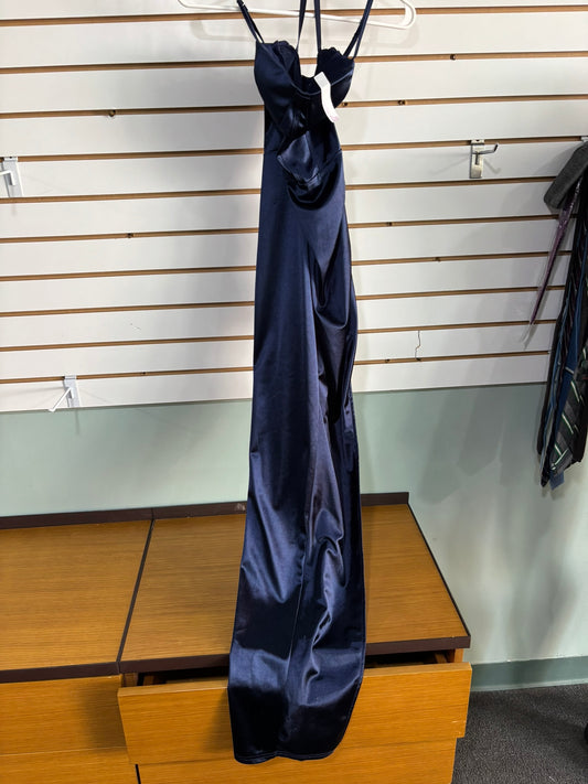 Midnight Elegance Satin Gown