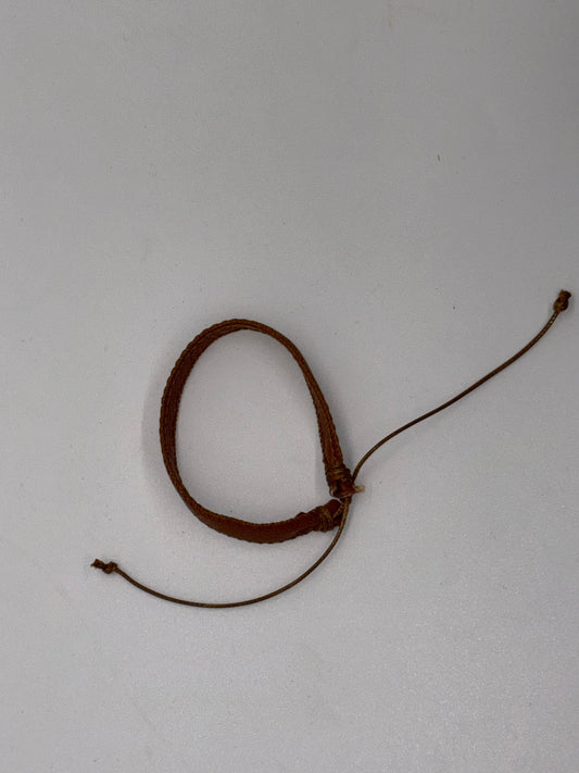 Minimalist Brown Woven Cord Bracelet