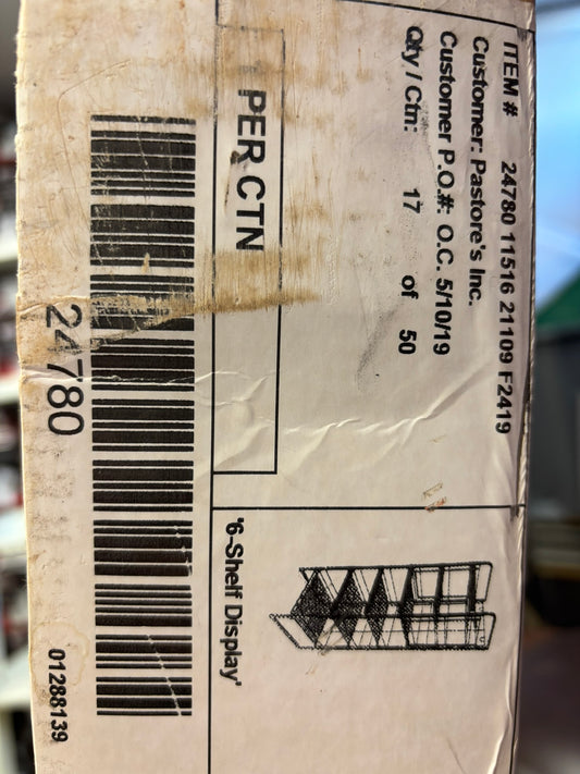 New in Box 6-Shelf Metal Display Rack – Item #24780