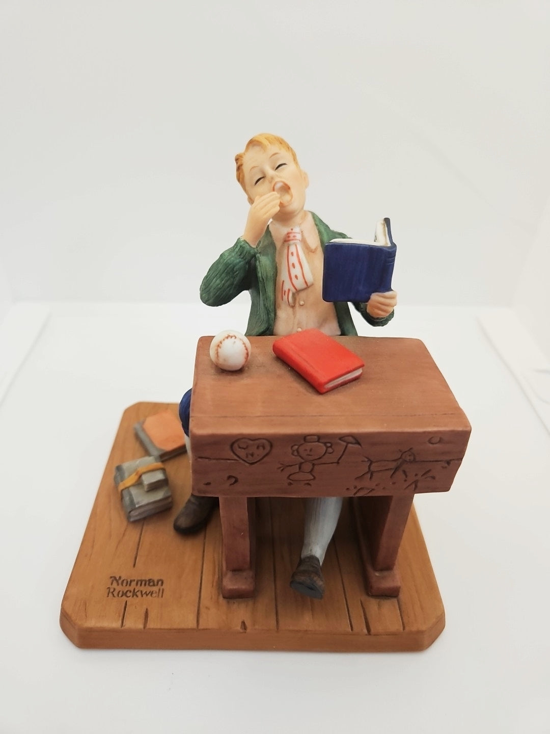 1982 Norman Rockwell Bored of Education Figurine. Limited Edition