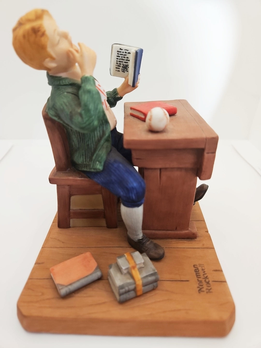 1982 Norman Rockwell Bored of Education Figurine. Limited Edition